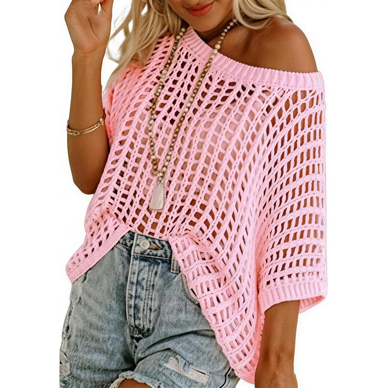 🎉This Week's Special Sales - 60% OFF✨Womens Crochet Pullover Top